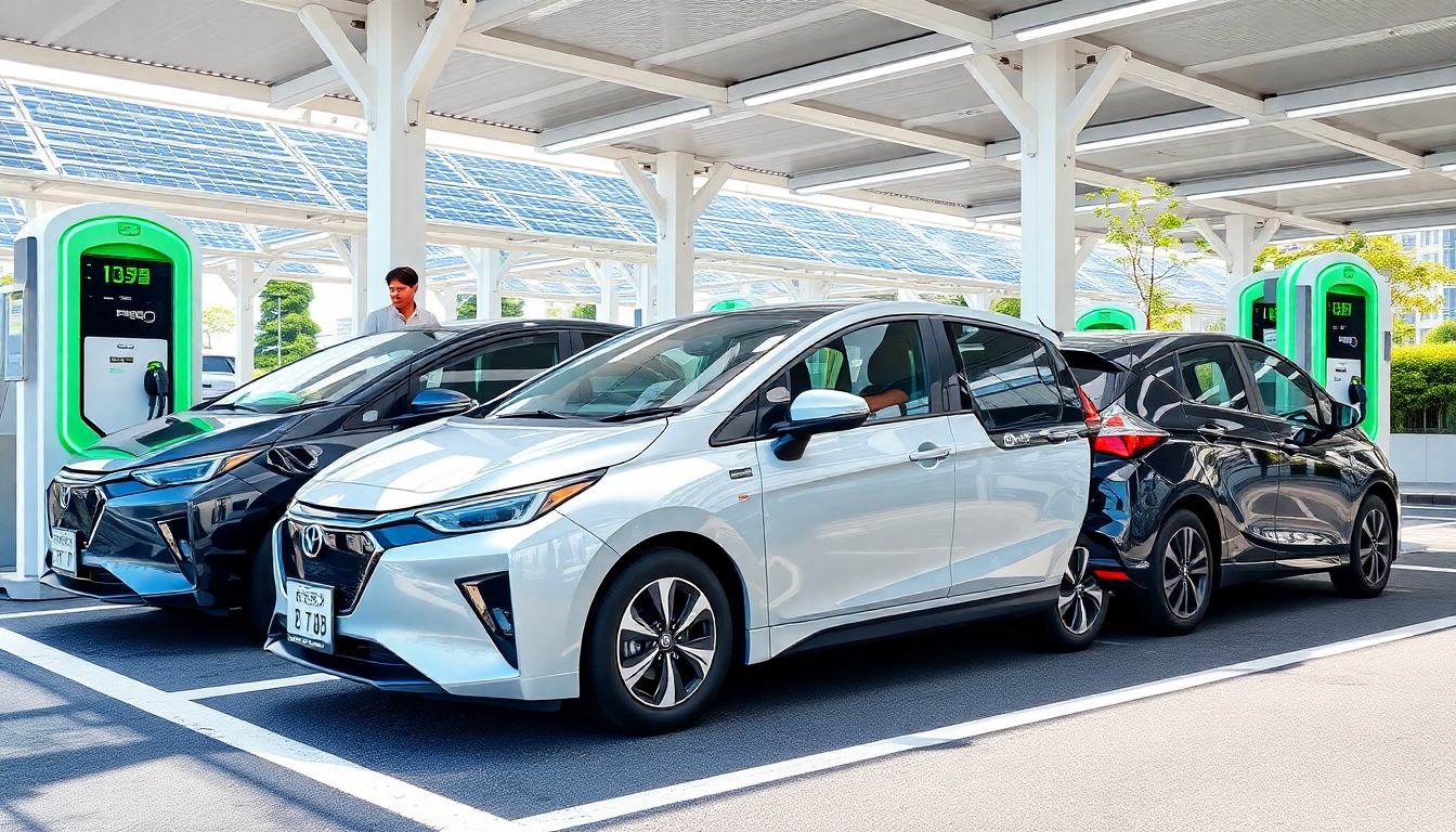 日本の高速道路を走行する電気自動車と走行中ワイヤレス給電システム